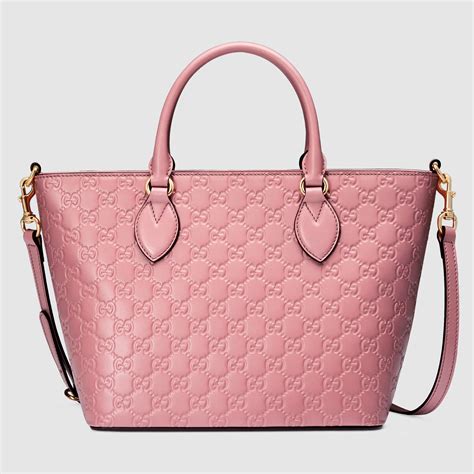 gucci pink monogram tote|genuine gucci bag purse tote.